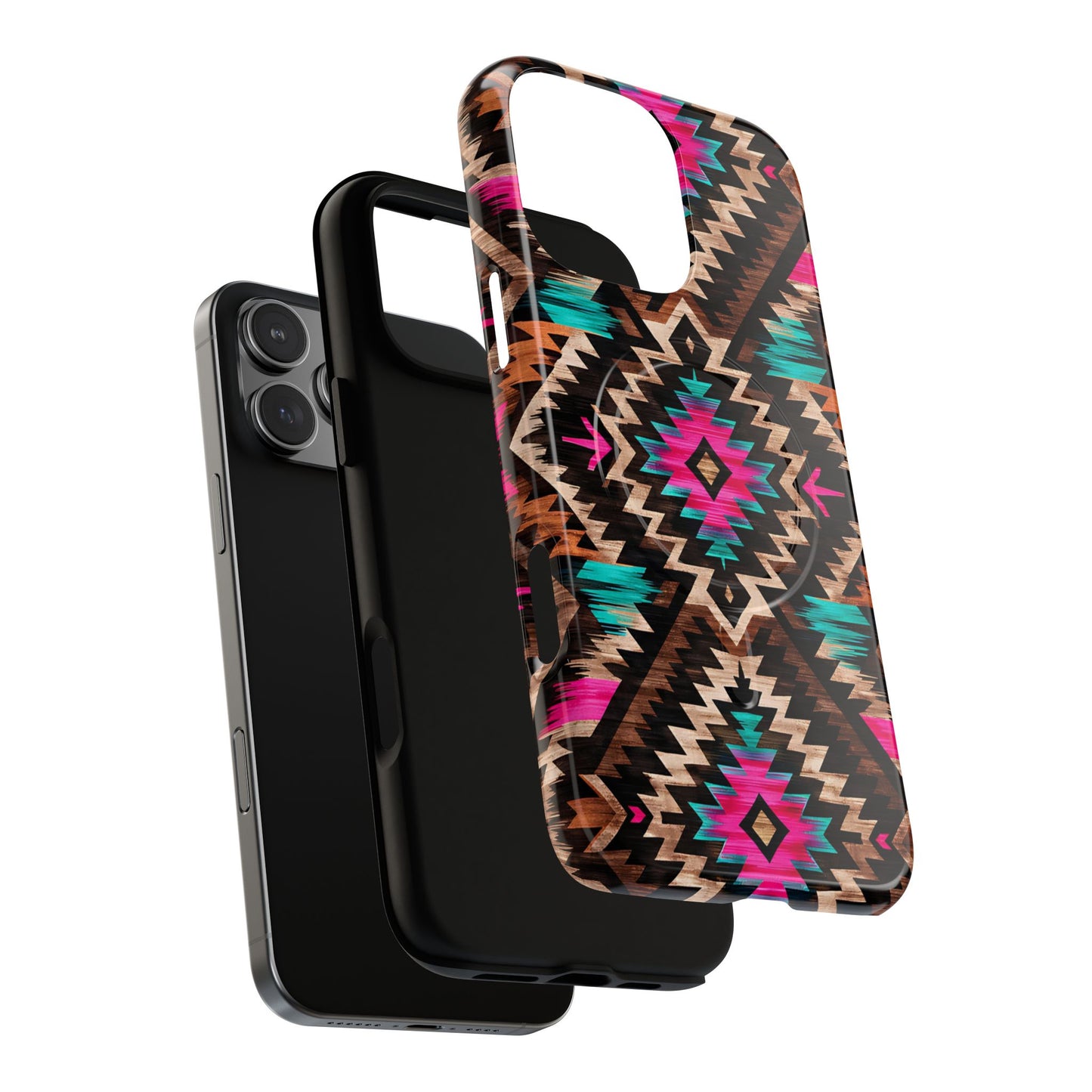 Neon Aztec Rug Magnetic Case