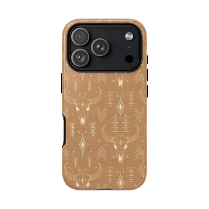 Boho Bull Skull Tough Phone Case
