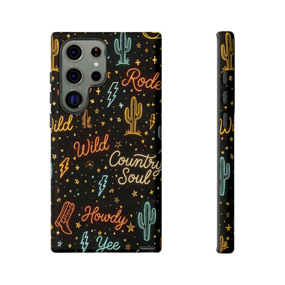 Neon Western Script Tough Case