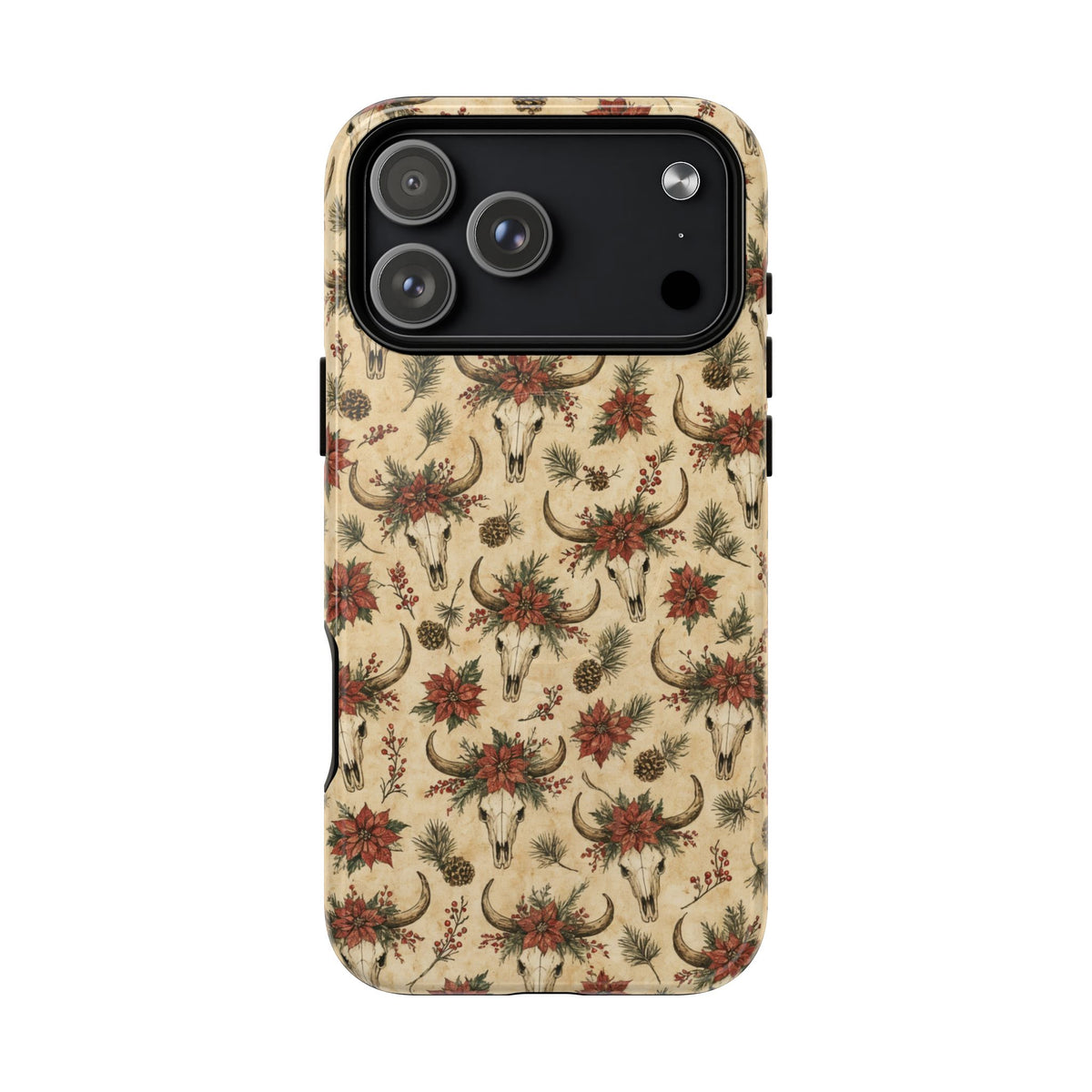 Skull Poinsettia Magnetic Case