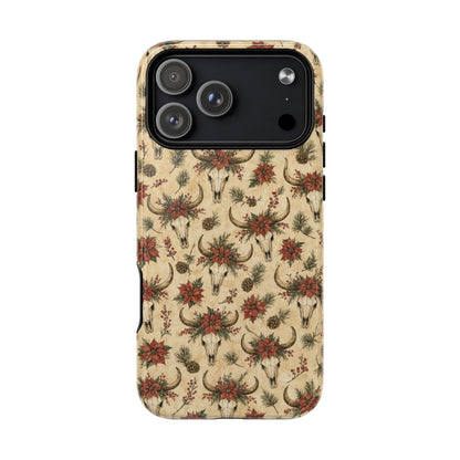 Skull Poinsettia Magnetic Case