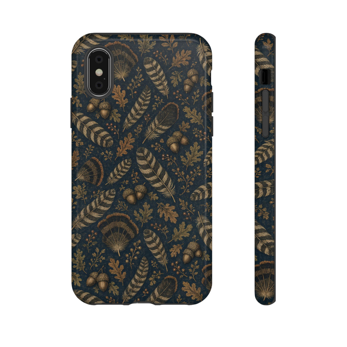 Navy Feathers Tough Case