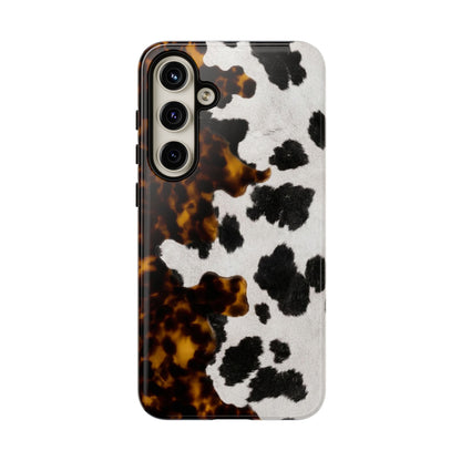 Tortoiseshell + Cowhide Tough Case