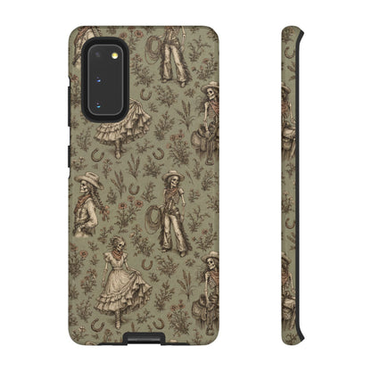 Skeleton Cowgirl Toile Tough Case