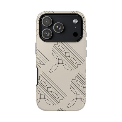 Boot Stitch Pattern Tough Phone Case-Beige