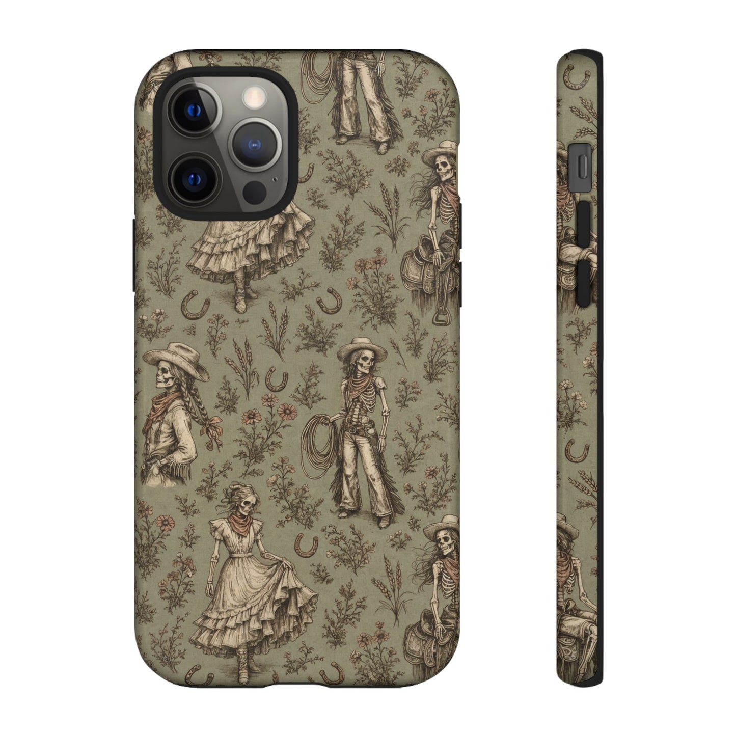 Skeleton Cowgirl Toile Tough Case