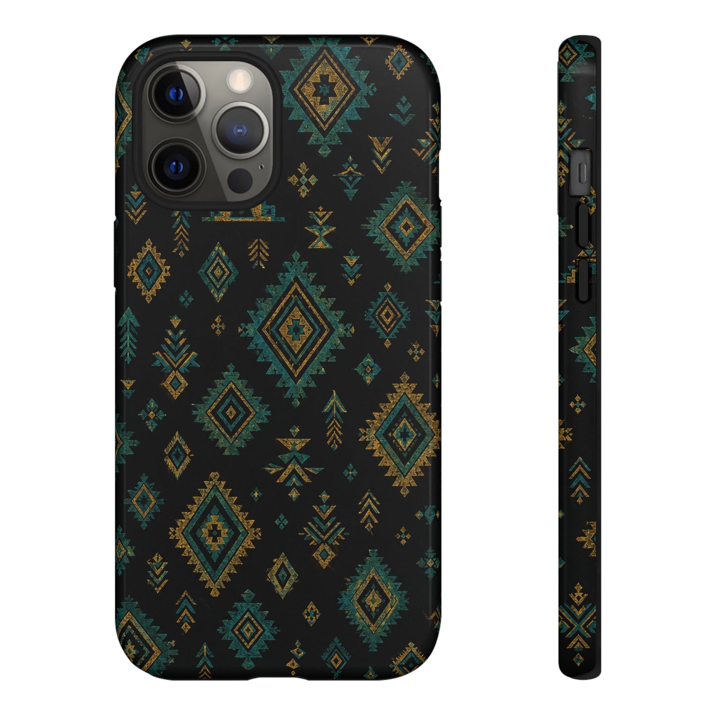 Turquoise Gold Aztec Tough Case