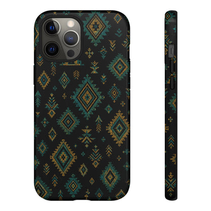 Turquoise Gold Aztec Tough Case