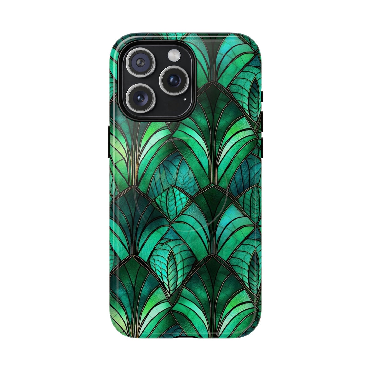 Emerald Green Stained Glass Magnetic Case