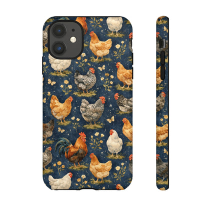 Indigo Chickens Tough Case