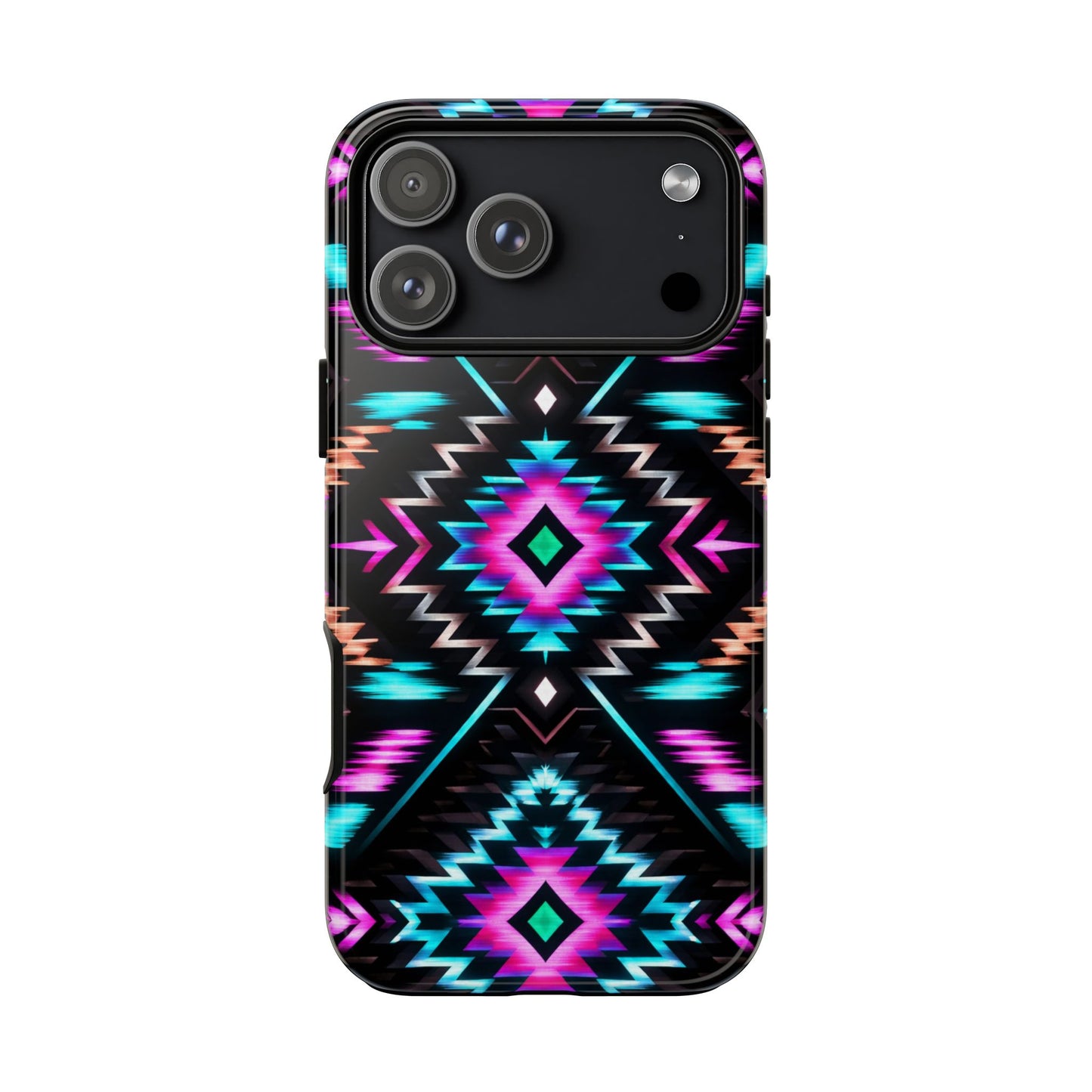 Black Neon Aztec Rug Tough Case