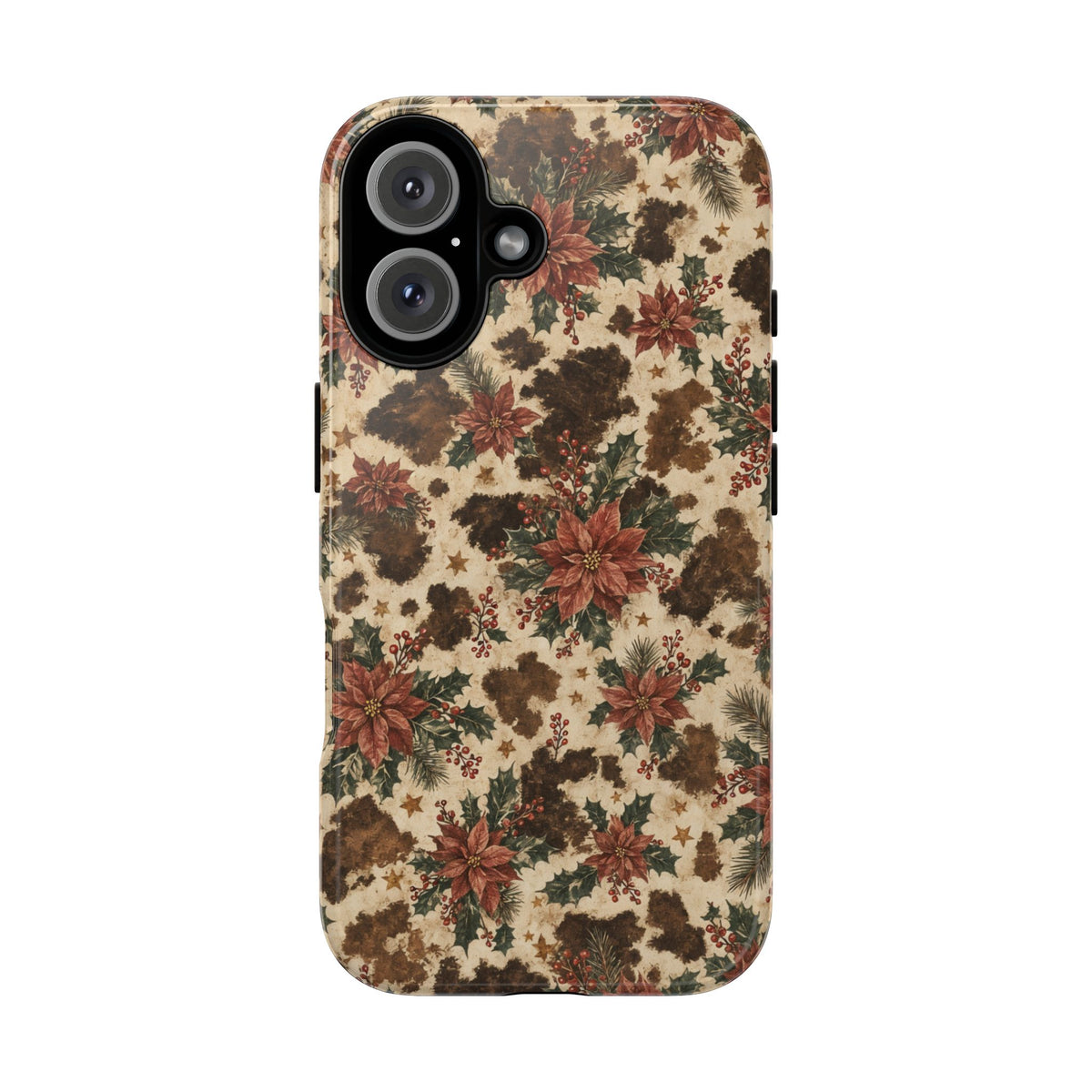 Cowhide Poinsettia Tough Case