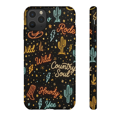 Neon Western Script Tough Case