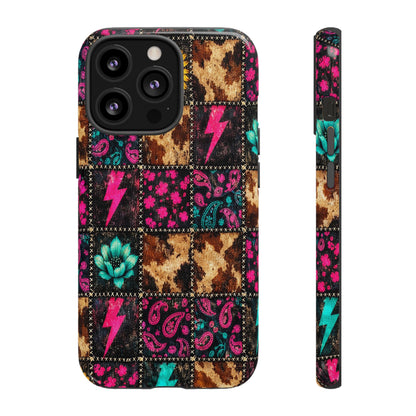 Neon Patchwork Tough Case