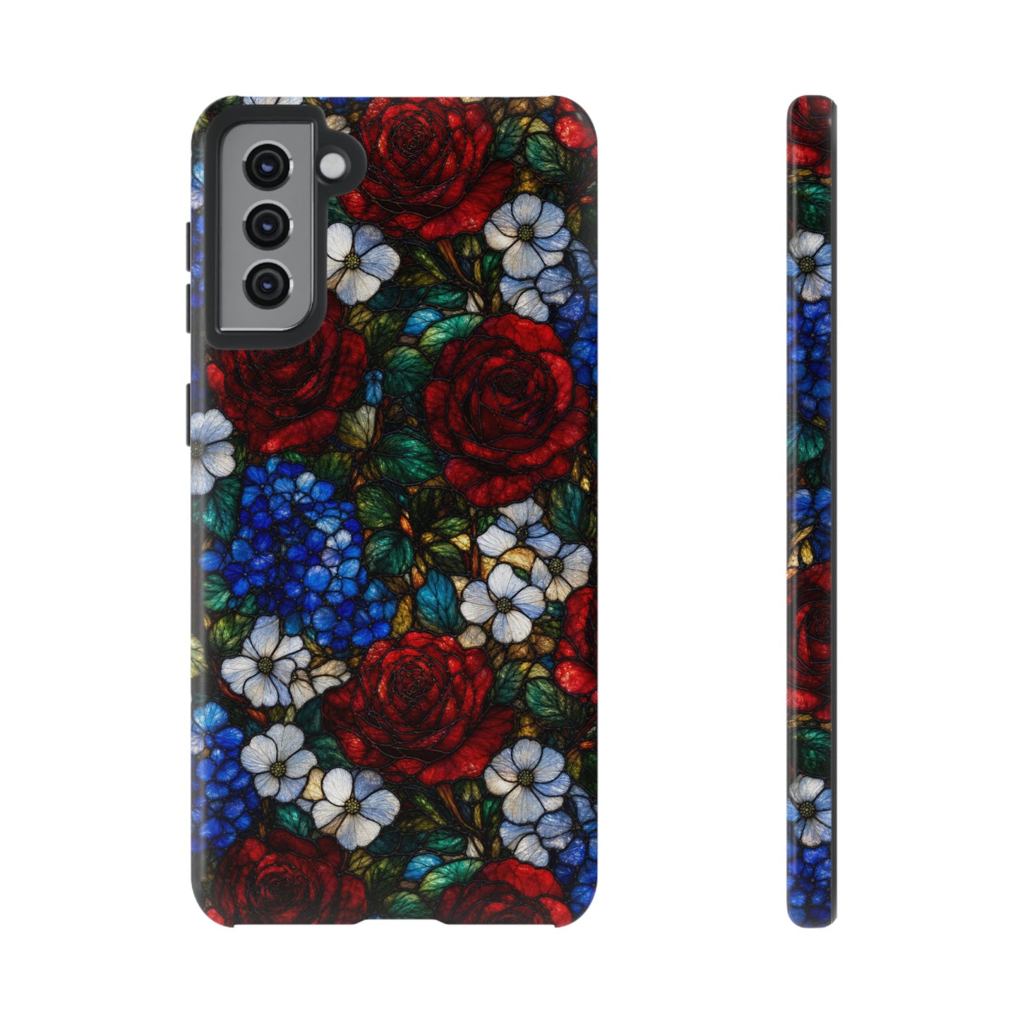 Patriotic Floral Glass Tough Case