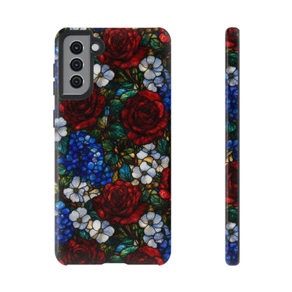 Patriotic Floral Glass Tough Case