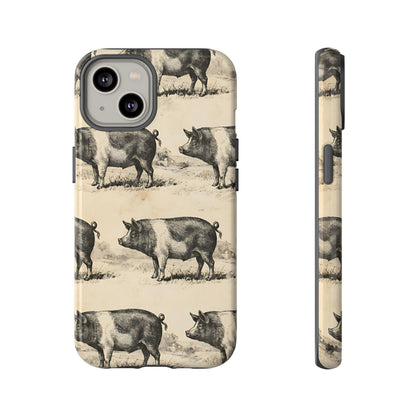 Vintage Pigs Tough Case