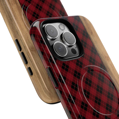 Red Plaid Magnetic Case
