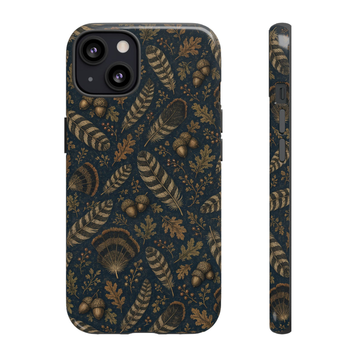 Navy Feathers Tough Case