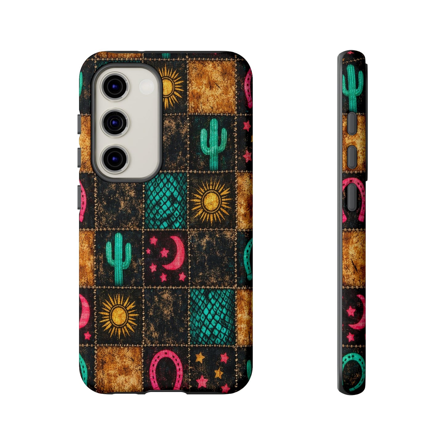 Neon Cactus Patchwork Tough Case