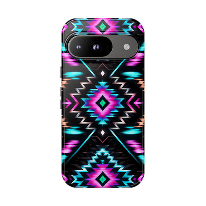 Black Neon Aztec Rug Tough Case