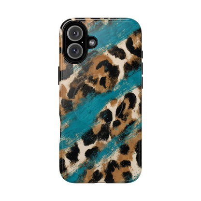 Turquoise Leopard Magnetic Case