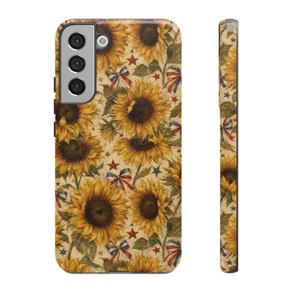 Patriotic Sunflowers Tough Case