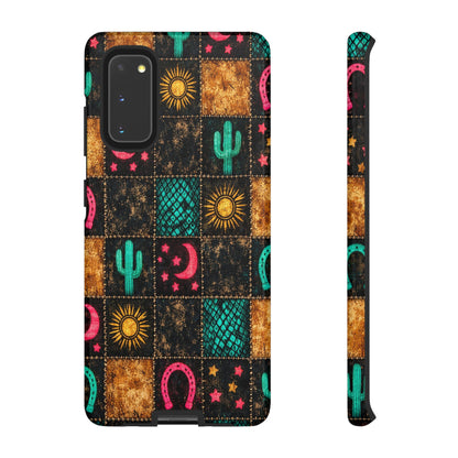 Neon Cactus Patchwork Tough Case
