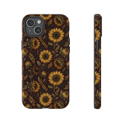 Burgundy Sunflowers Tough Case