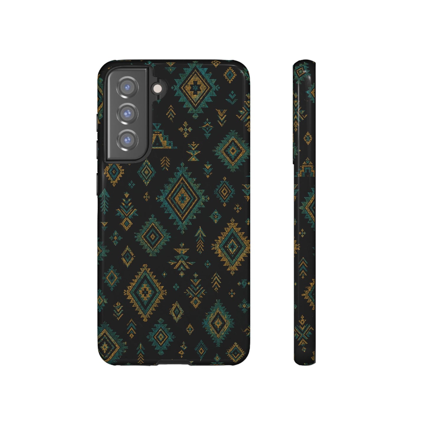 Turquoise Gold Aztec Tough Case
