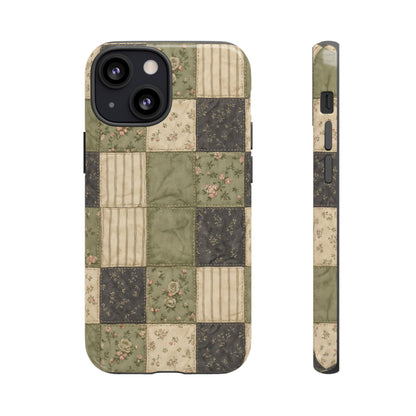 Sage Floral Patchwork Tough Case