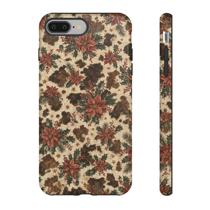 Cowhide Poinsettia Tough Case