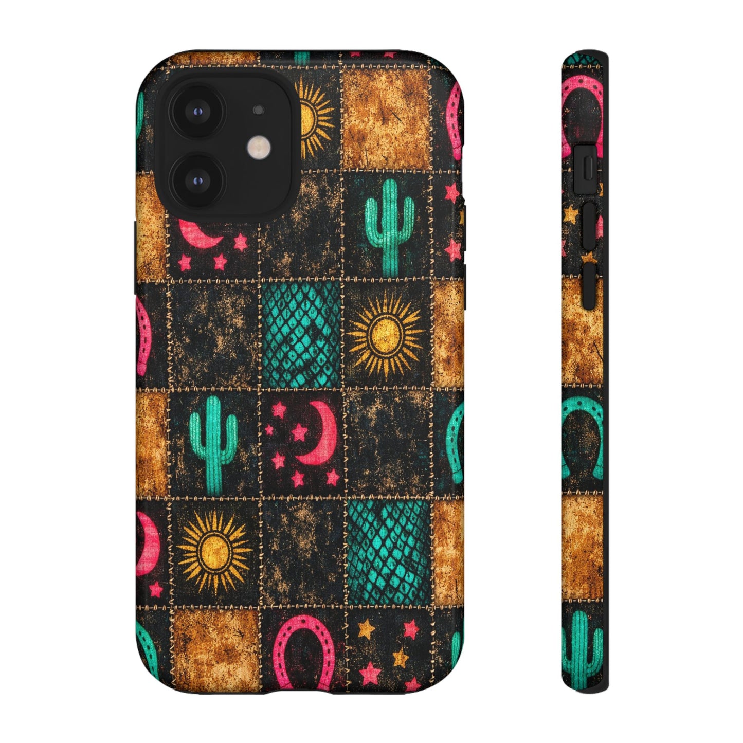 Neon Cactus Patchwork Tough Case