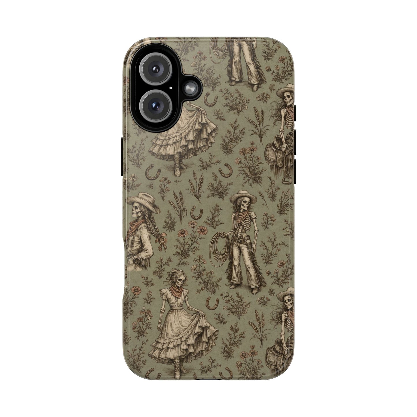 Skeleton Cowgirl Toile Tough Case