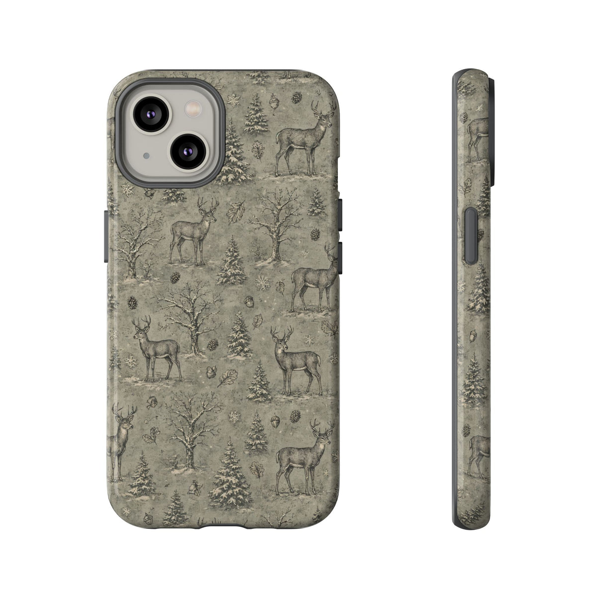 Etched Winter Buck Tough Case