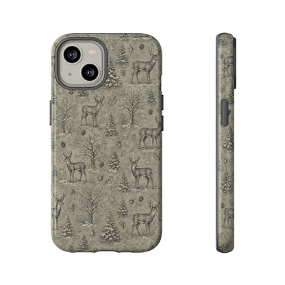Etched Winter Buck Tough Case