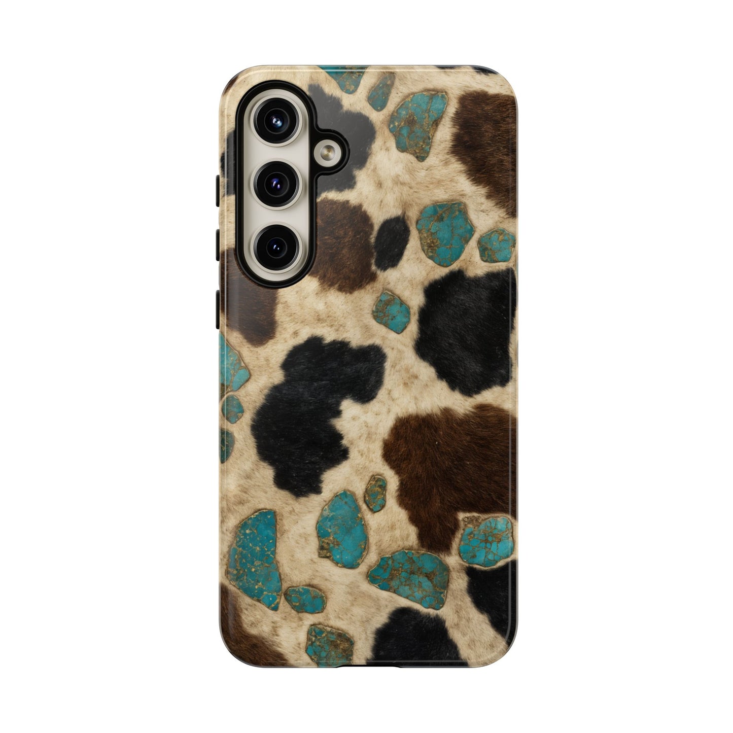 Turquoise Cowhide Tough Case
