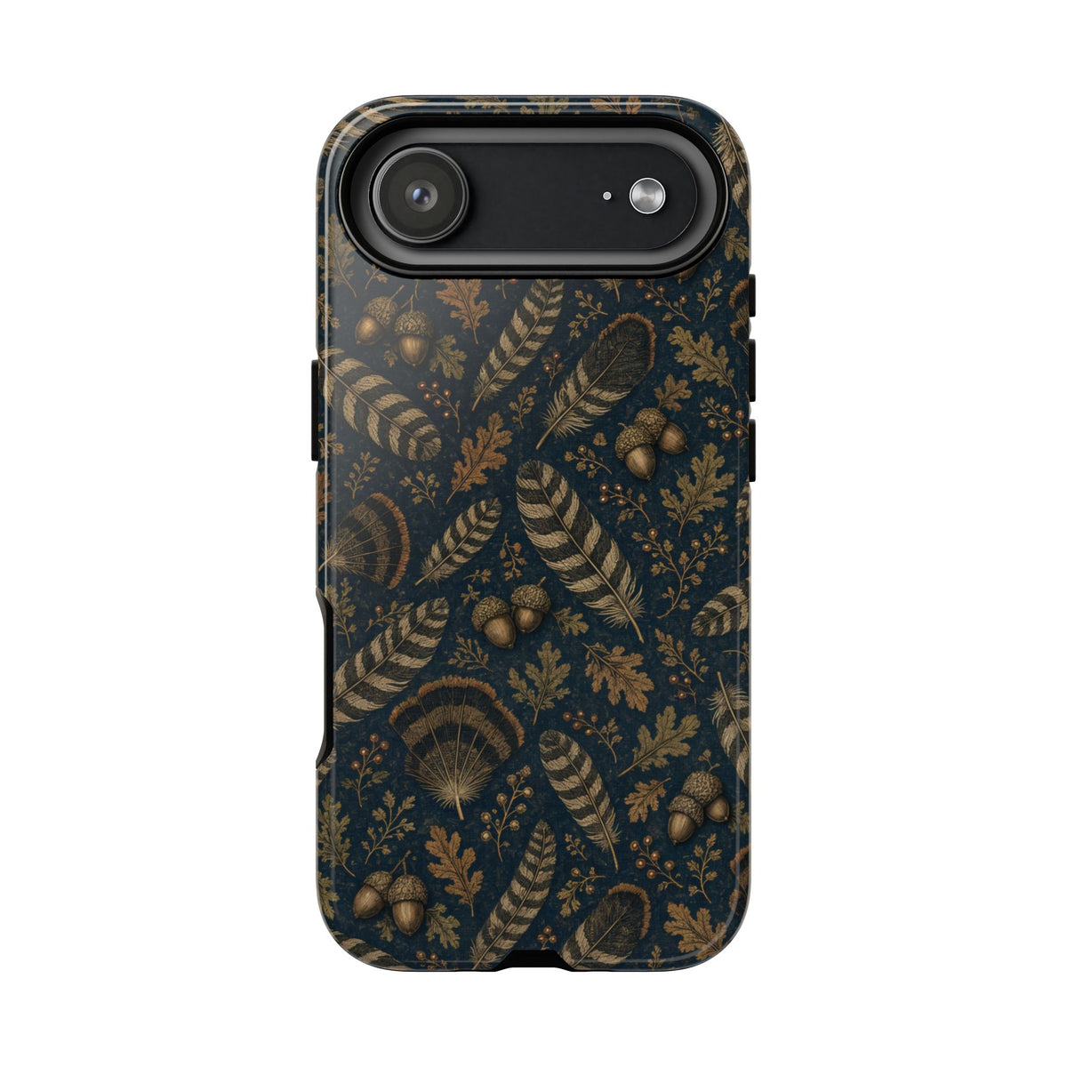 Navy Feathers Tough Case
