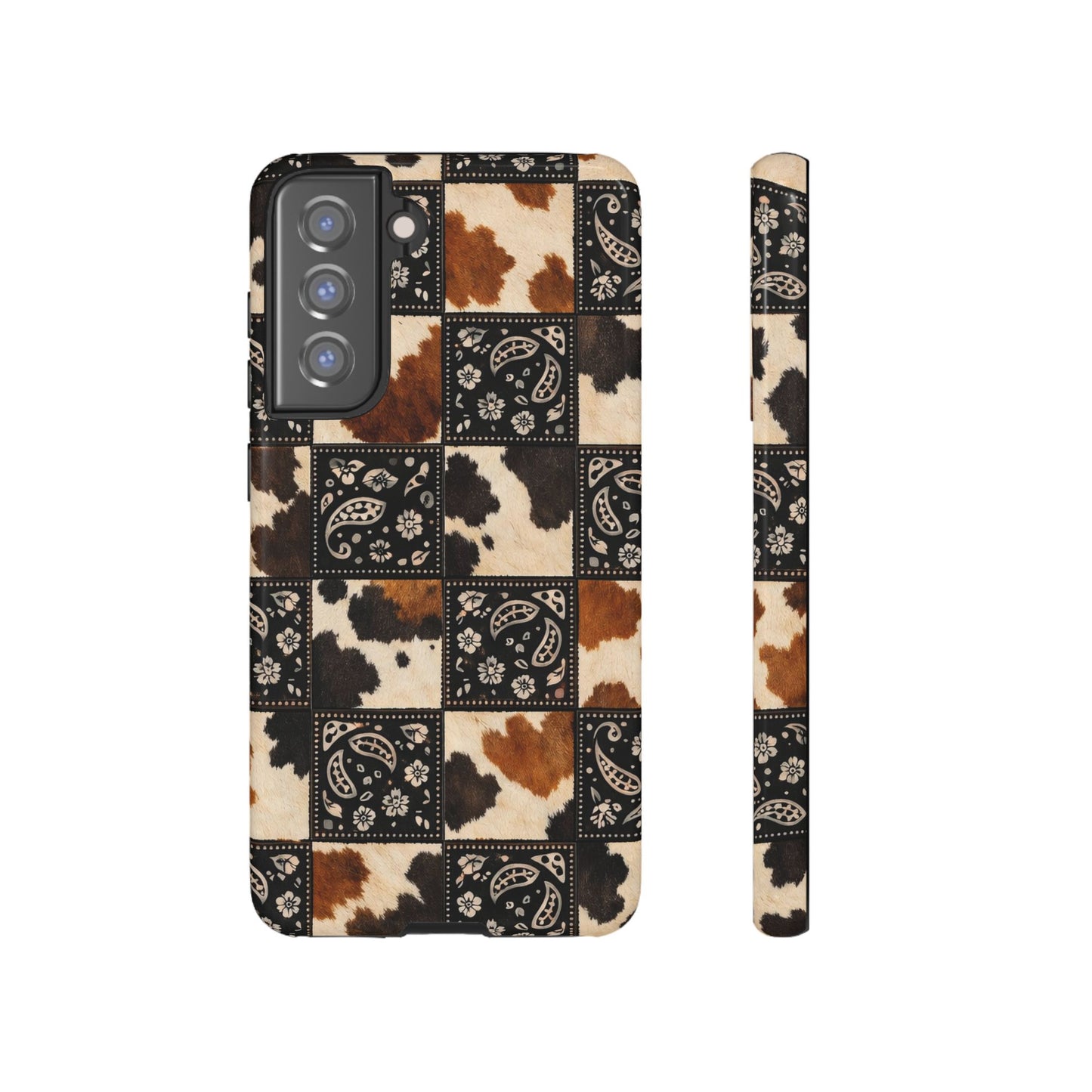 Cowhide Bandana Checkered Tough Case