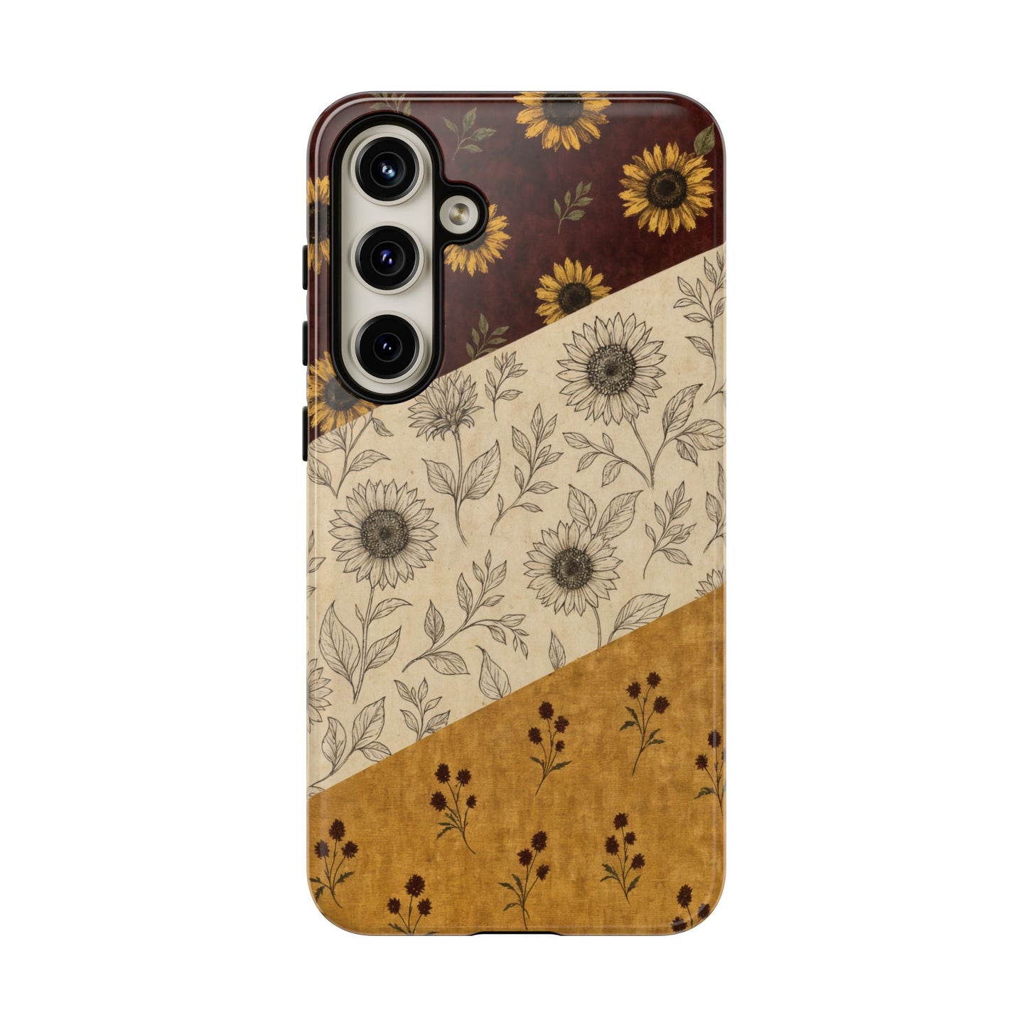 Sunflower Burgundy Swaths Tough Case