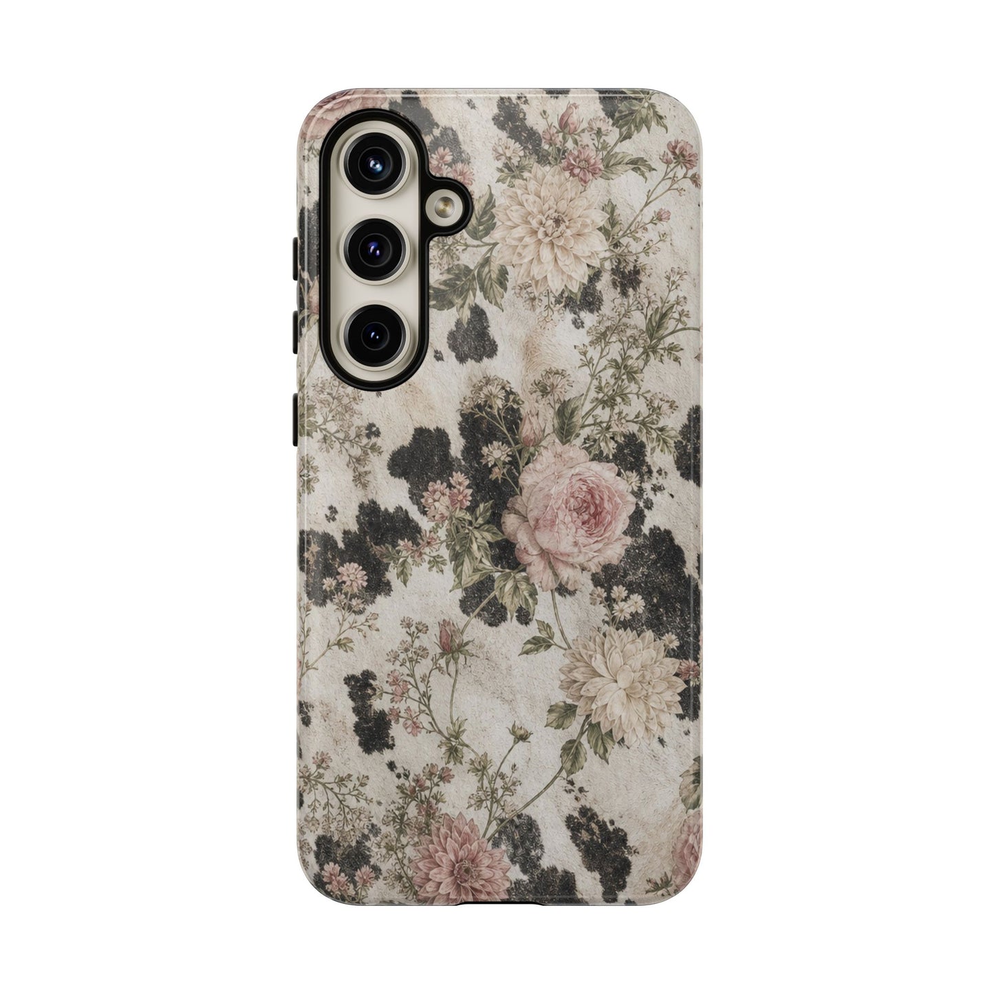 Floral Cowhide Tough Case
