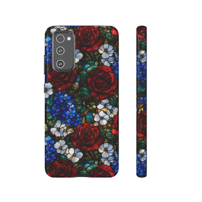 Patriotic Floral Glass Tough Case