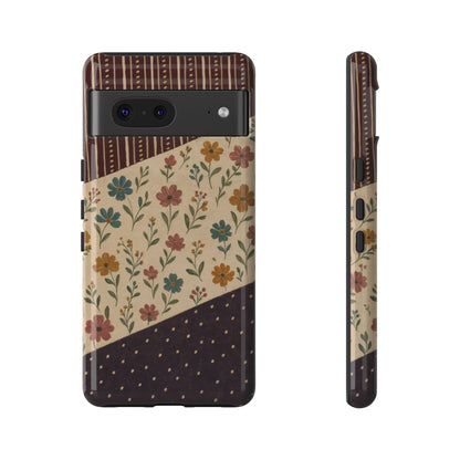 Fall Floral Stripe Tough Case