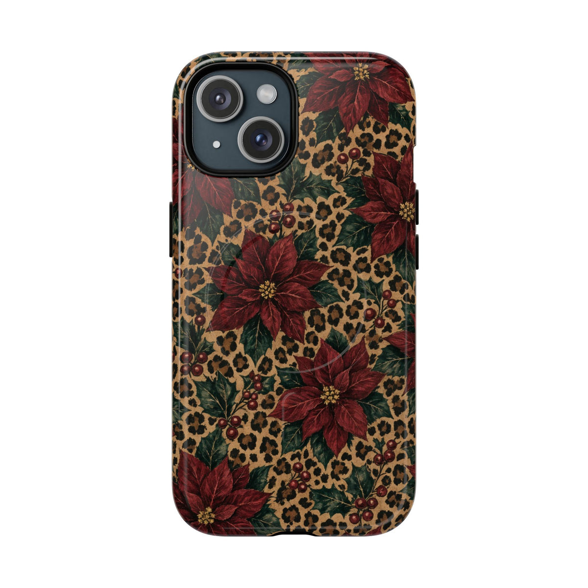 Leopard Poinsettia Magnetic Case