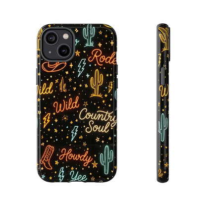 Neon Western Script Tough Case