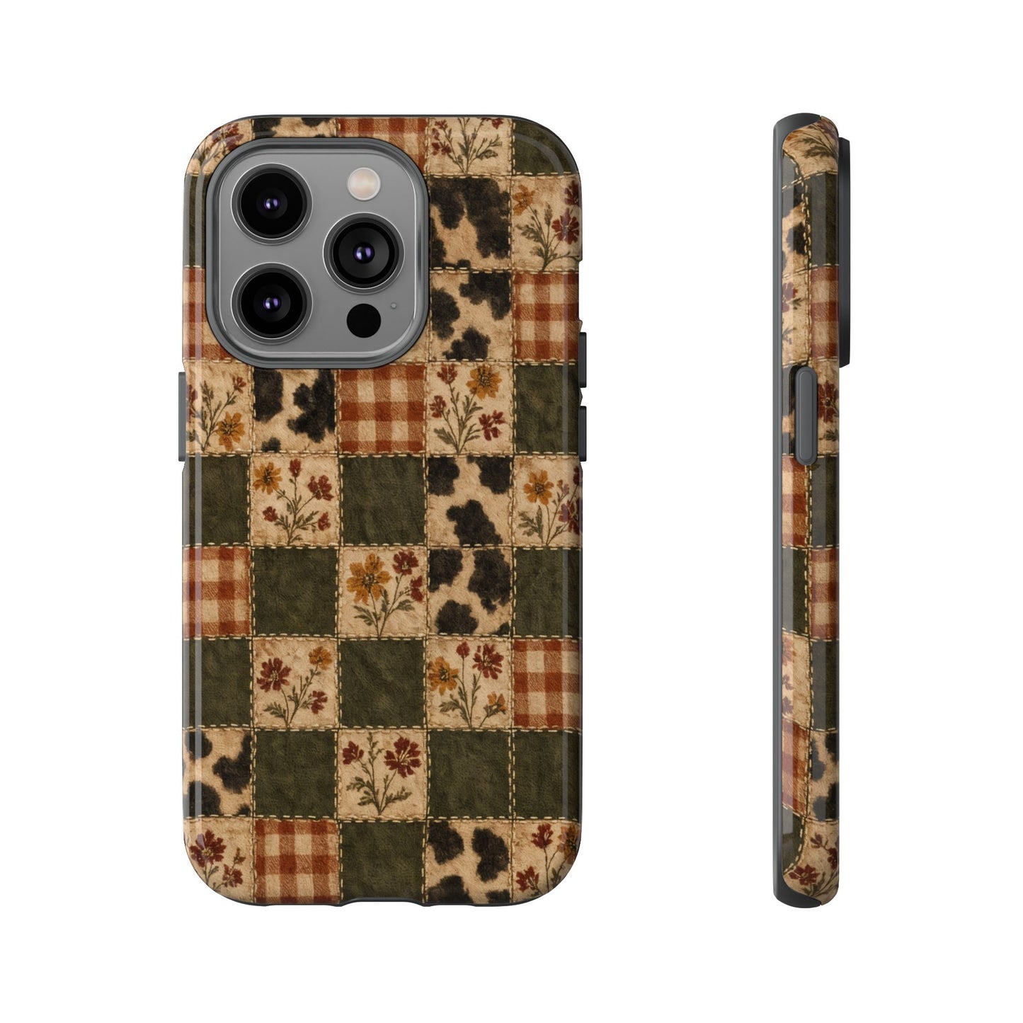 Autumn Plaid Patchwork Tough Case