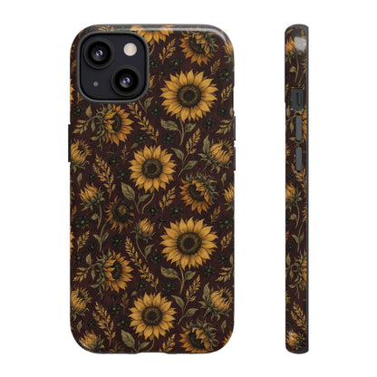 Burgundy Sunflowers Tough Case