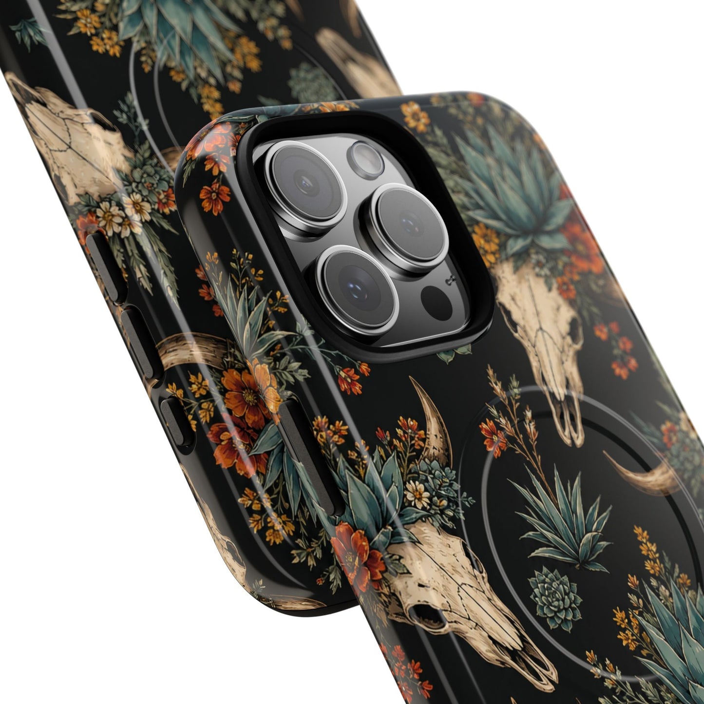 Desert Bloom Skull Magnetic Case