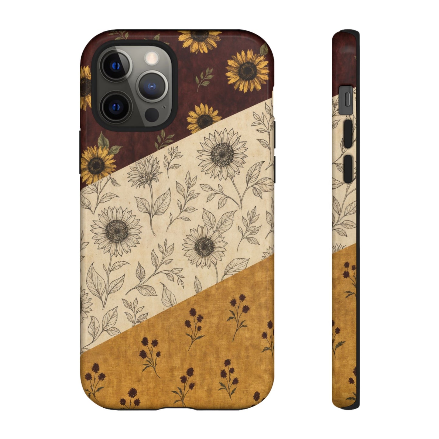 Sunflower Burgundy Swaths Tough Case