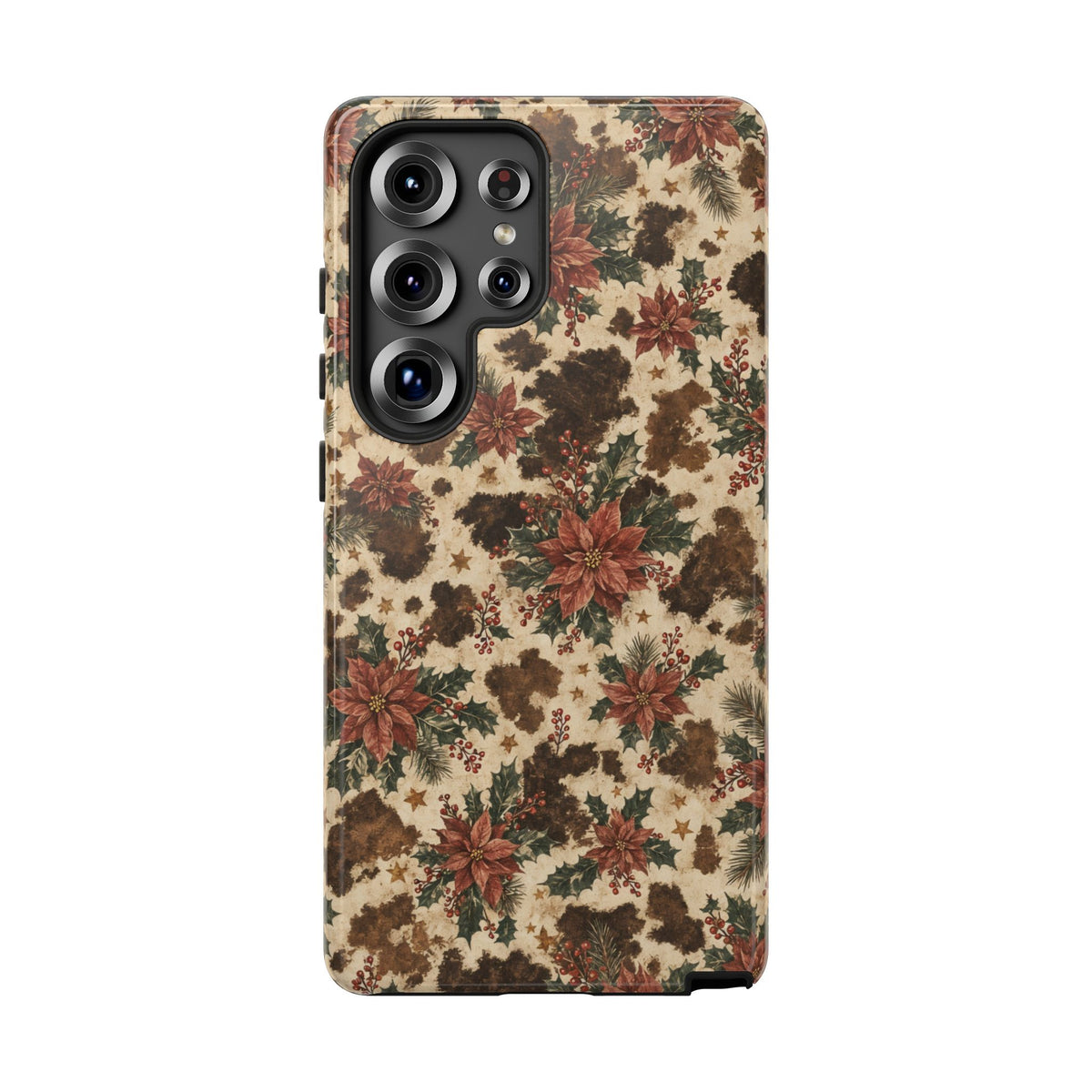 Cowhide Poinsettia Tough Case